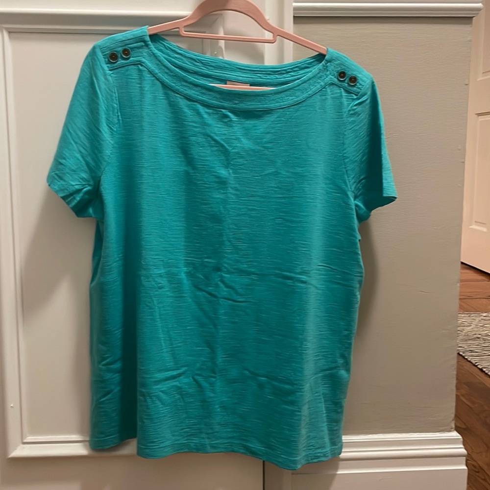 Chico’s Women’s boat neck short sleeve top size 3